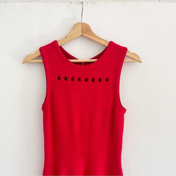 Issa London | Red Fit & Flare Circle Dress Sweater - Picture 2 of 8